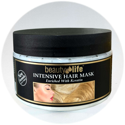 Beauty Life מסכת שיער אינטנסיבית מועשרת בקרטין Intensive Hair Mask Enriched With Keratin 250ml