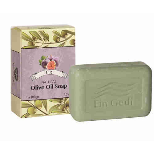 Ein Gedi סבון שמן זית מסורתי - איור Traditional Olive Oil Soap Fig 100gr
