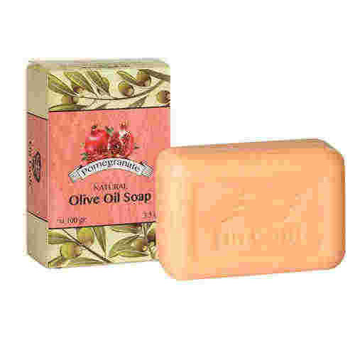 Ein Gedi סבון שמן זית מסורתי רימון Traditional Olive Oil Soap Pomegranate 100gr