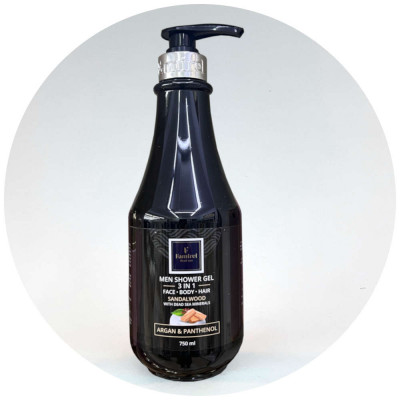 Famirel Men's 3-in-1 Shower Gel Sandalwood Argan & Panthenol 750ml