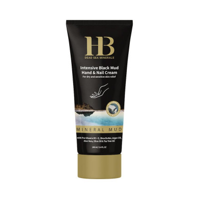 Health & Beauty קרם ידיים אינטנסיבי מועשר בבוץ מים המלח Intensive Black Mud Hands & Nails Cream 100ml