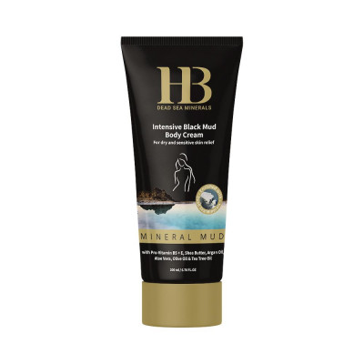 Health & beauty קרם גוף אינטנסיבי מועשר בבוץ מים המלח Intensive Black Mud Body Cream 200ml