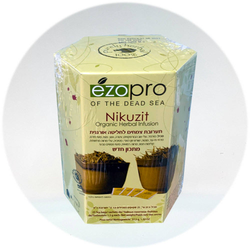 Herbs of Kedem Nikuzit עשרים וחמישה שקיקים של חליטה עבור 100 כוסות