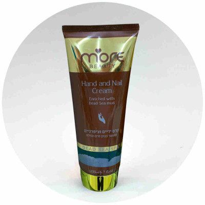 More Beauty קרם ציפורניים ידיים בוץ ים המלח Dead Sea Mud Hand & Nail Cream 200ml