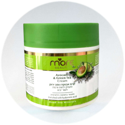 More Beauty קרם אבוקדו & תה ירוק למיצוק והזנת העור Body Cream for firming and nourishing the skin 250ml