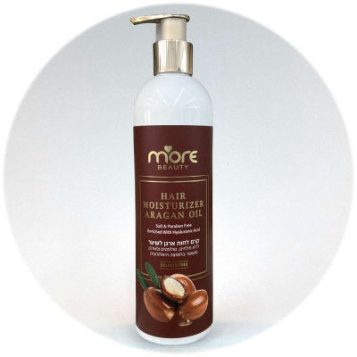 More Beauty קרם לחות ארגן לשיער Hair Cream Moisturizer Argan Oil 400ml