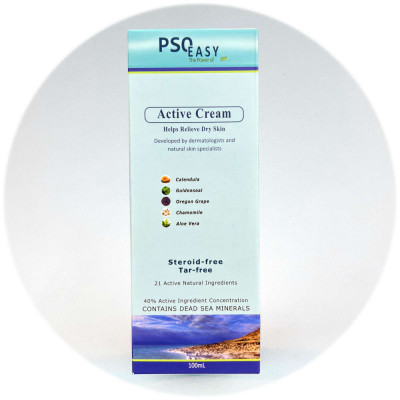 PsoEasy קרם טיפולי אקטיבי מסייע בהקלה על עור יבש Natural Active Cream Helps Relieve Dry Skin 110ml