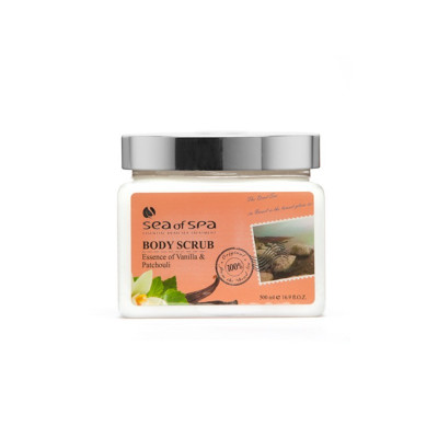 Sea of Spa פילינג גוף וניל ופצ'ולי Body Scrub Vanilla & Patchouli 500ml